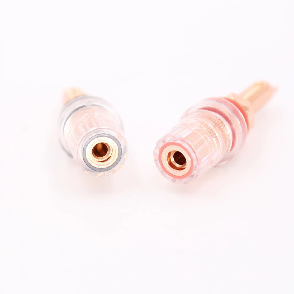 Hi-End Eutectic Long Style Binding Post Red Coppper plated Speaker Amplifier Binding Post Terminal