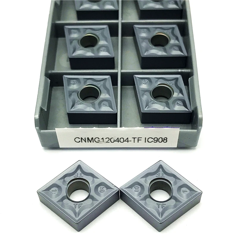 CNMG120404 CNMG120408 TF IC907/908 inserto in metallo duro utensile per tornitura esterna utensile per tornio inserto per tornitura di alta qualità utensile da taglio CNC