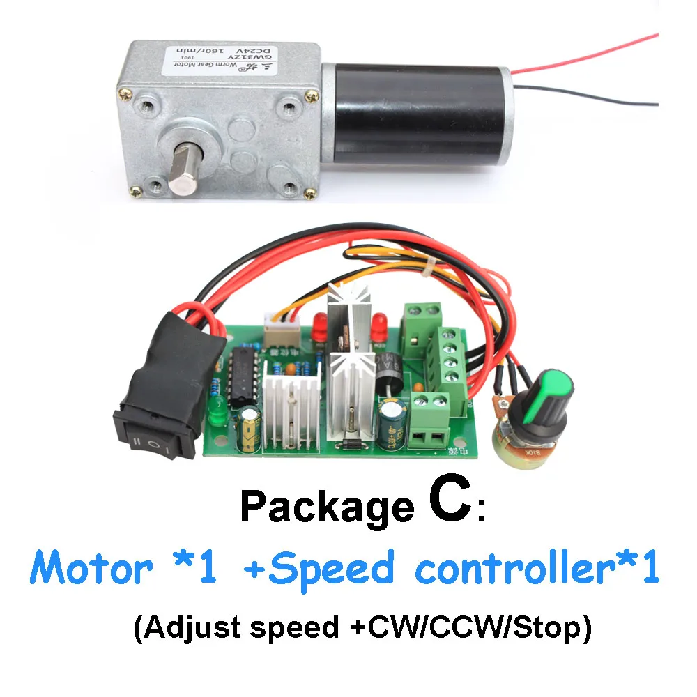 GW31ZY DC 12V 24V 3-470rpm small Worm Gear motor High torque strong Ultra low speed for RC car robot vehicle model door Quality
