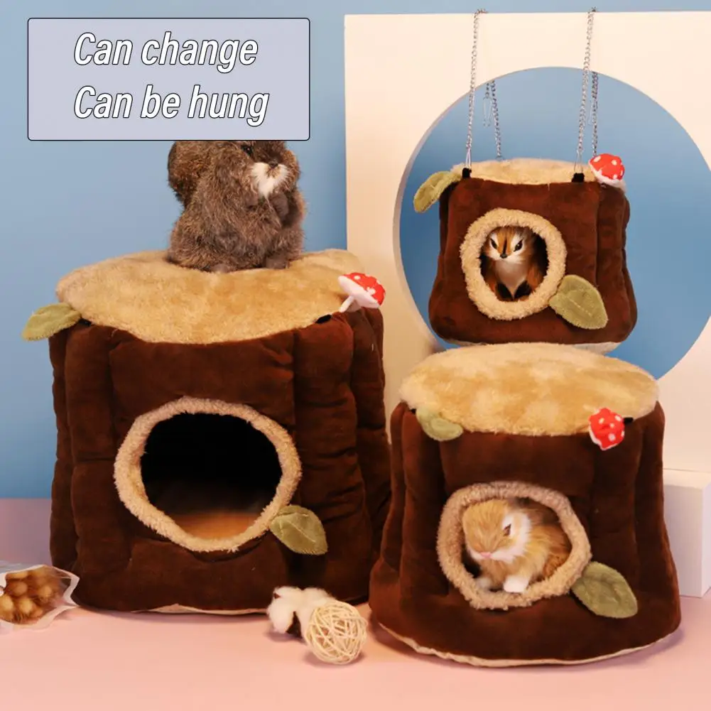 Durable Hamster House Keep Warmth Flannel  Hamster Nest Easy Hanging Rat Hammock Bed   for Bird  Rat Hammock