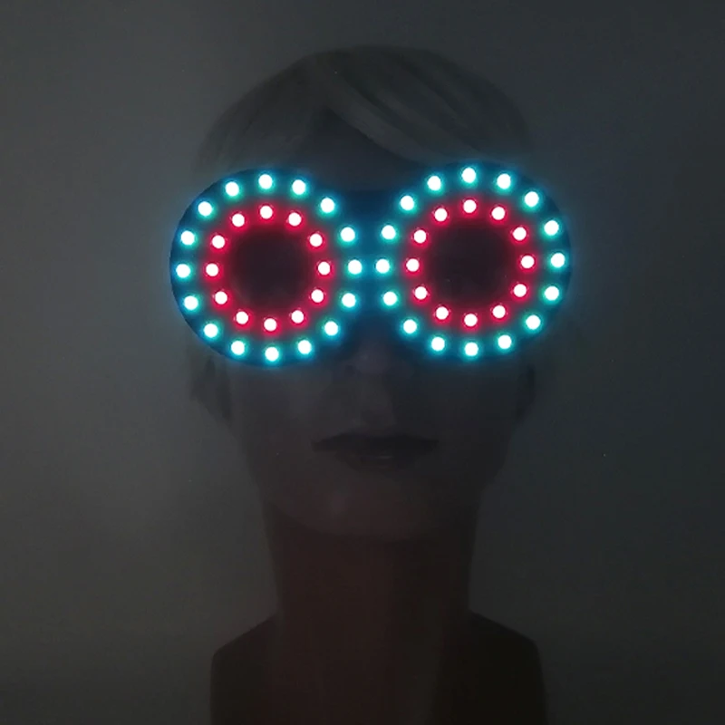 Luminous LED Glasses Light up  LED Glasses Glowing Sunglasses Rave Costume  Props DJ Eyewear Halloween Decor