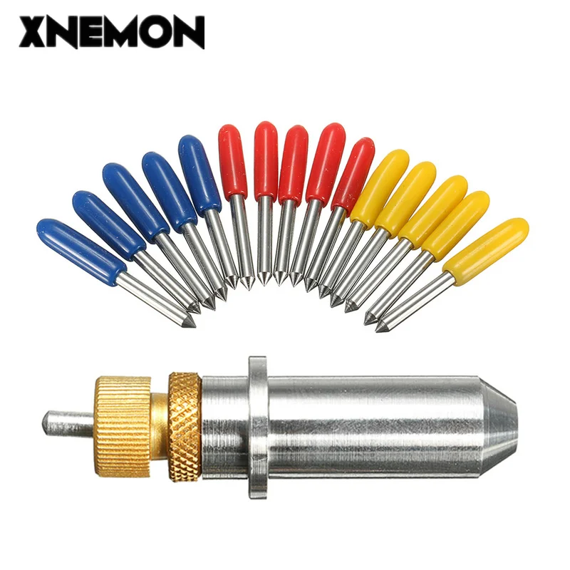 XNEMON For Most Domestic And Imported Plotter Roland Cutting Plotter Vinyl Cutter Blade Holder +15pcs 30 45 60 Degrees Blades