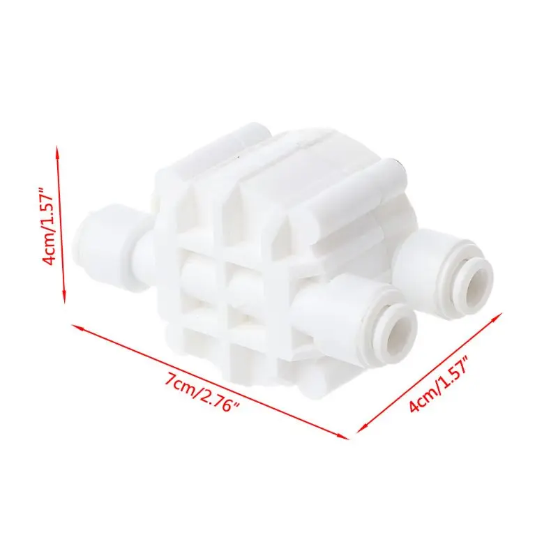 2021 جديد 4 طريقة 1/4 ميناء صمام قفل السيارات لنظام RO عكس مرشح مياه بالضغط الأسموزي