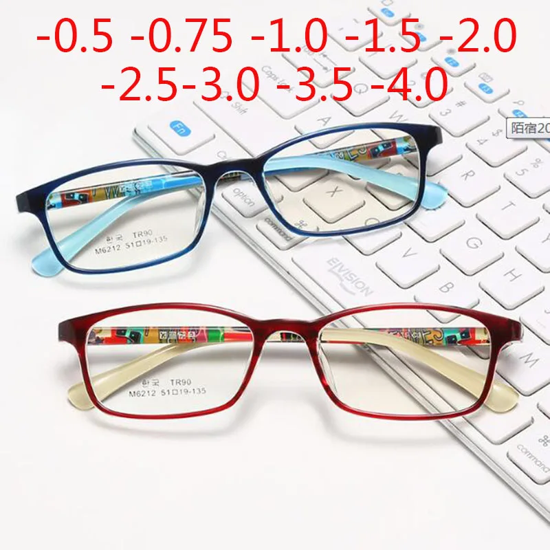 Fashion Anti Blue Light Glasses Teens Boy Girls Computer Prescription 8-14 years -0.5 -0.75 -1.0 -1.5 -2.0 -3.0 -4.0