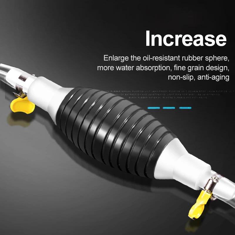 Bomba de gasolina para tanque de combustible de coche, succionador portátil de transferencia de aceite, tubo de bombeo Manual