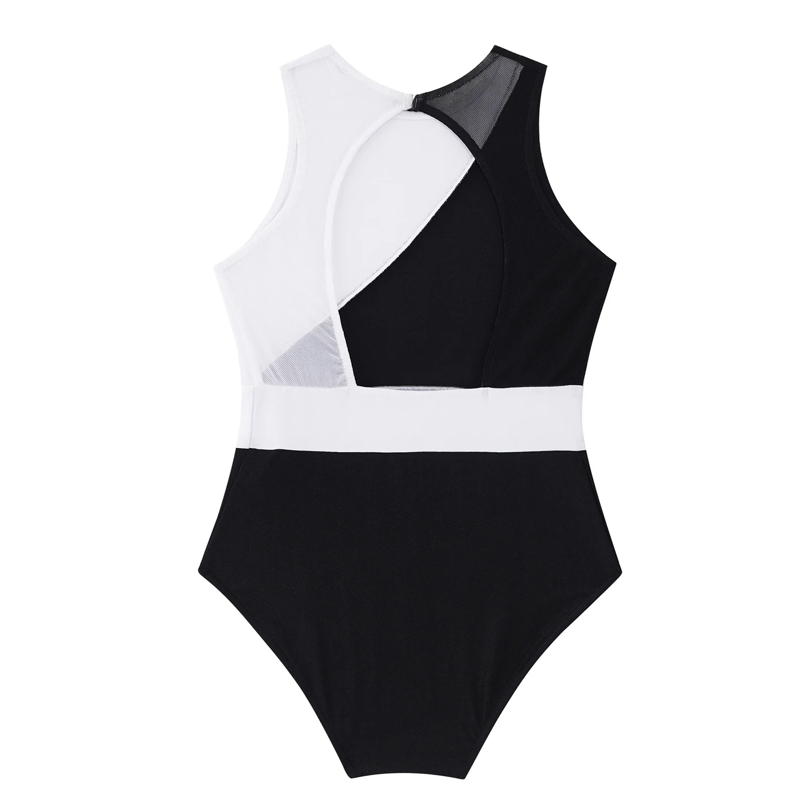 Collant sem mangas feminino, trajes de balé, ginástica dancewear, bodysuit oco para trás, regata sem mangas, unitard para crianças