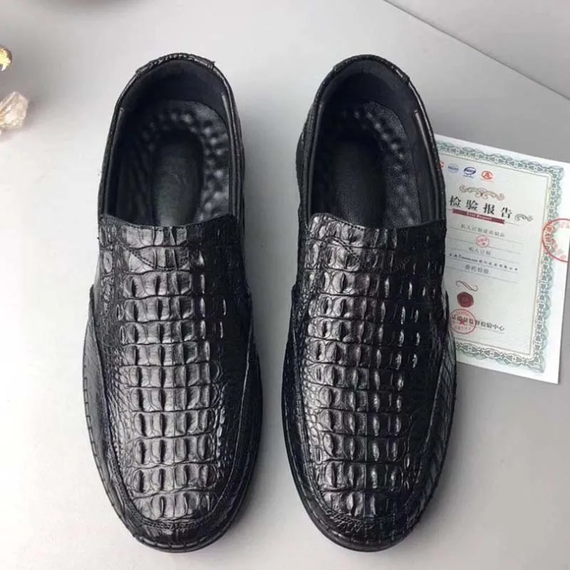 wanexing  new  crocodile  Back  men  Casual shoes  fashion trend  flat  loafers men shoes