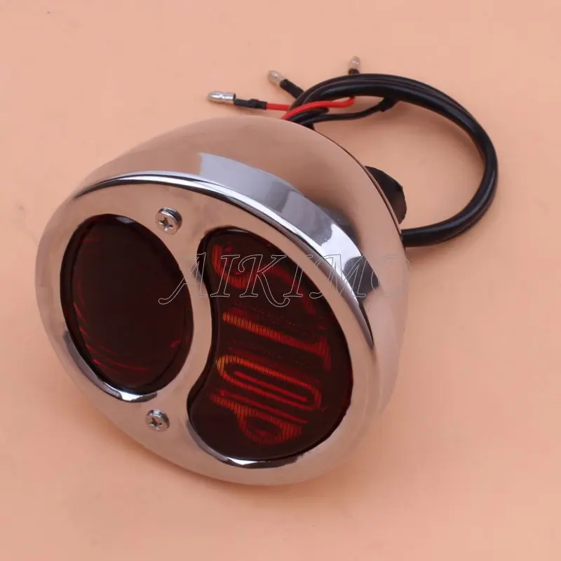 STOP LED Replica Motorcycle Taillights Cafe Racer Stop Brake Lamp License Plate Light For Scrambler Cruiser Triumph Bobber XS650