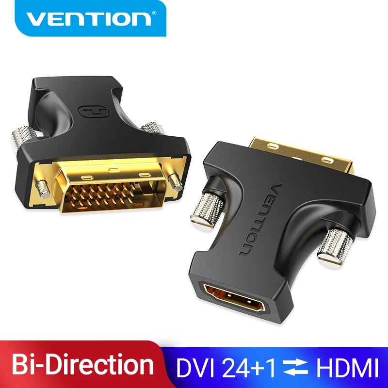 Переходник Vention DVI/HDMI, двунаправленный, DVI-D 24 + 1 штекер-гнездо