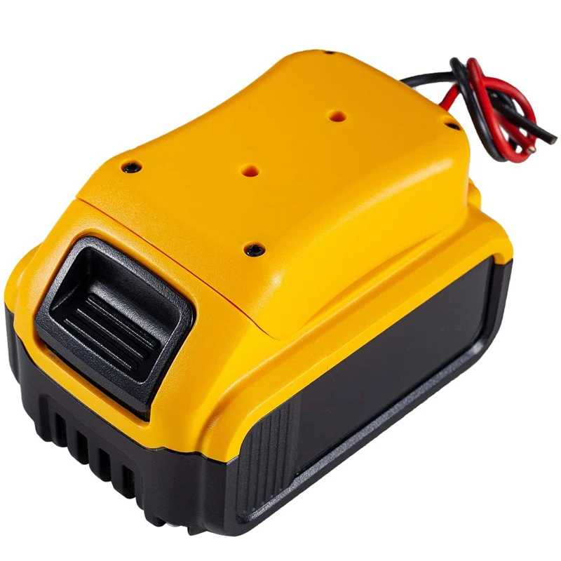 Battery Adapter for 18V 20V MAX Battery Dock Holder Power Mount Connector with 12 Gauge Robotics DIY Power Tools yellow