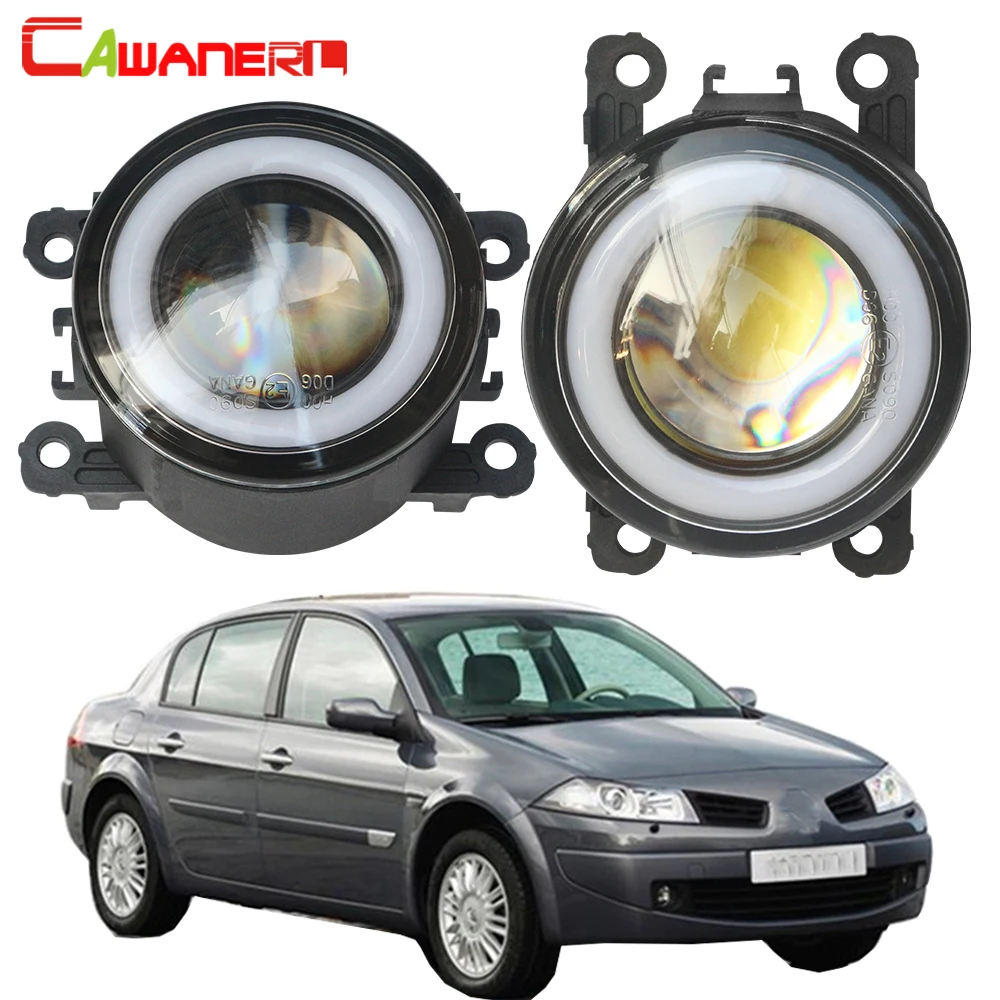 

Cawanerl For Renault Megane II III 2002-2015 Car H11 LED Fog Lamp COB Angel Eye Daytime Running Light 12V 2 Pieces