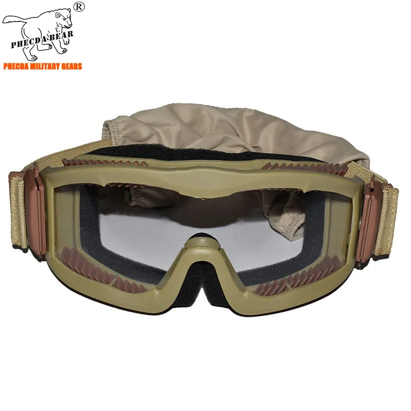 military anti-uv400 camping anti-fog tactical goggle anti-impact army ballistic goggle