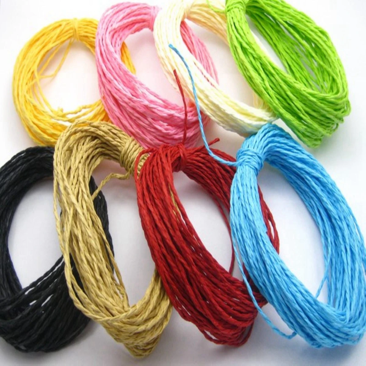 100 Meters Mulberry Paper String Cord Twine Crafting Thread Floristry 10 Colour