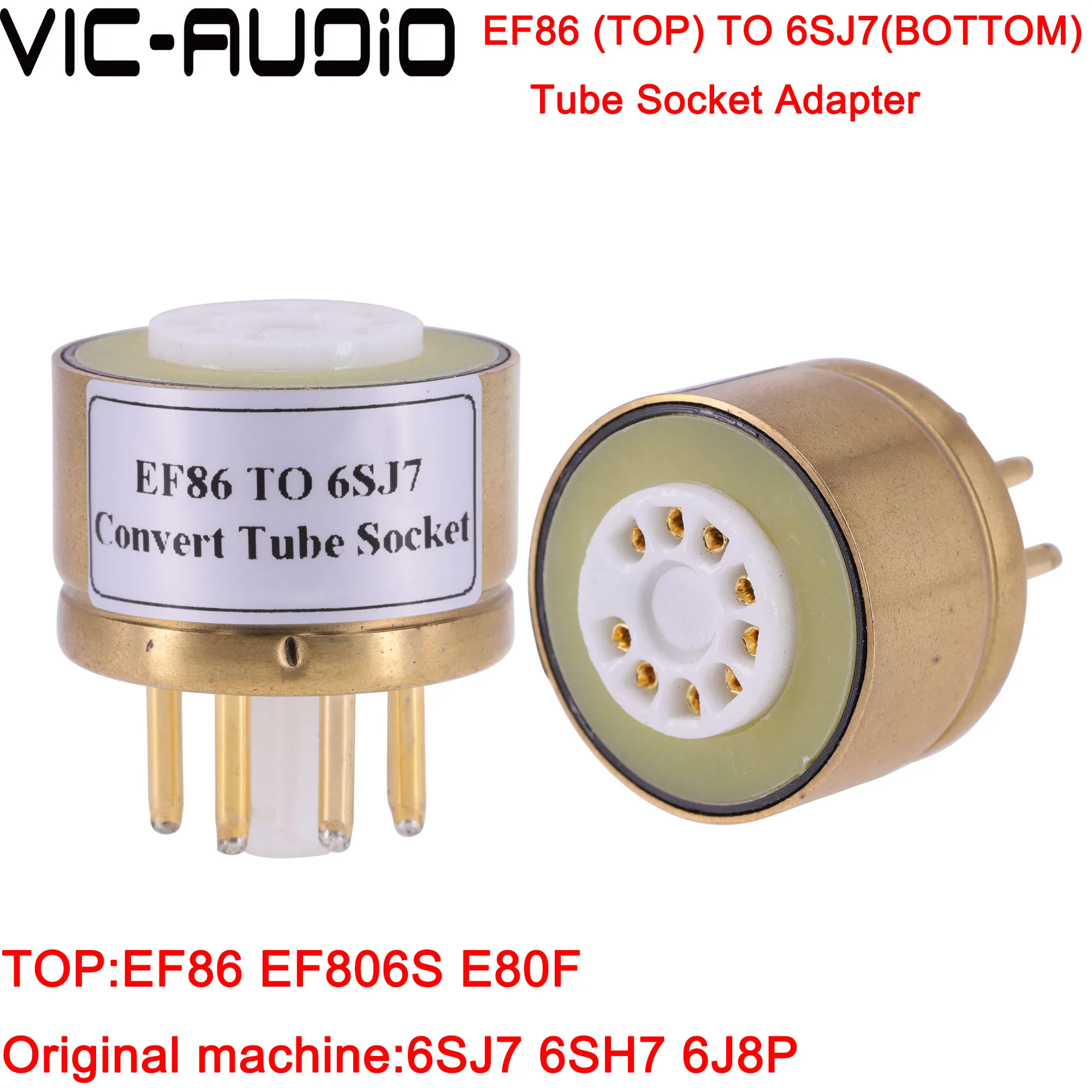 1 قطعة EF86 إلى 6SJ7 6J8P فراغ أنبوب محول 9Pin إلى 8Pin أنبوب DIY محول صوت مأخذ توصيل محول فراغ مُضخّم صوت