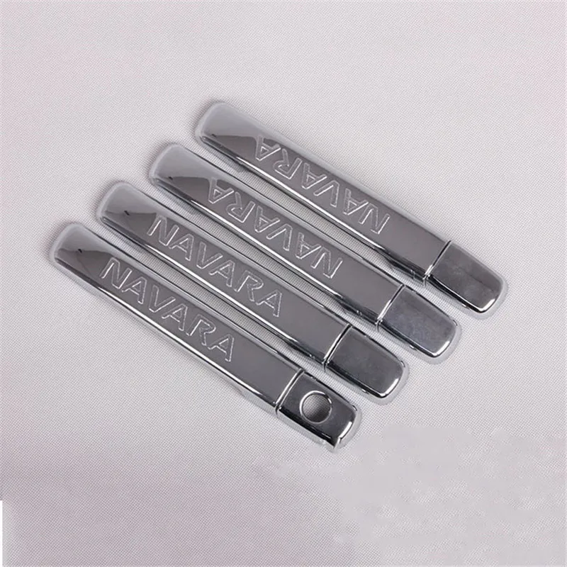For Nissan Navara Frontier D40 4 Door 2005-2013 New Chrome Side Door Handle Cover Bowl Trim Sticker Car Accessories