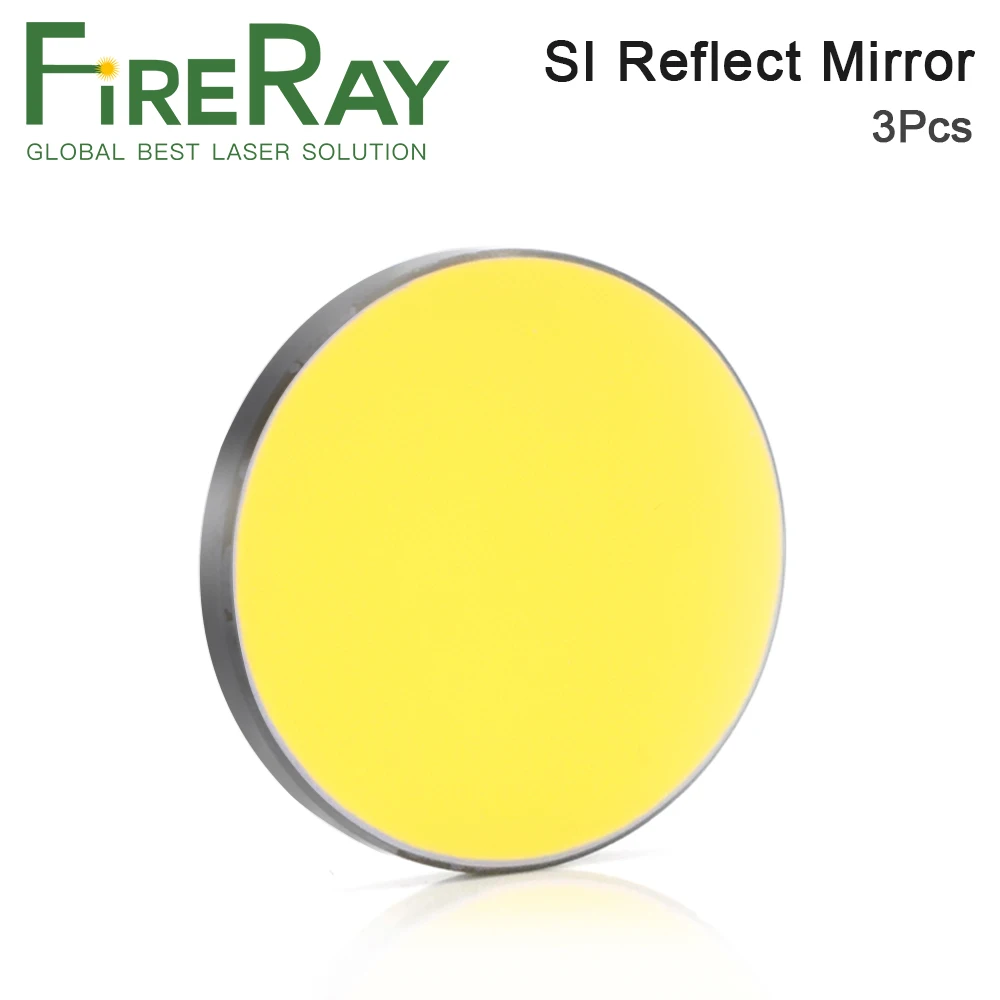 FireRay CO2 ZnSe Focus Lens Dia.18 19.05 20mm 3Pcs Si Reflective Mirror or Mo Mirror for Co2 Laser Engraving and Cutting Machine