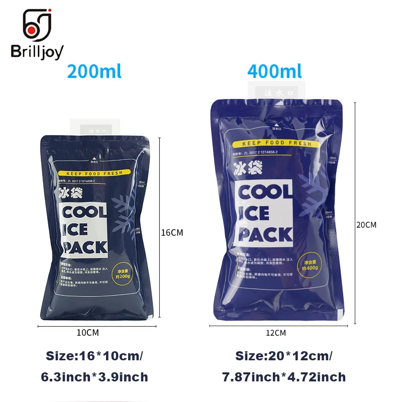 10Pcs Reusable upgrade Ice Bag Lunch Box Food Cans PE Cooler Ice Bag Multifunctional Water Injection Ice Bag Medical Ice Packs