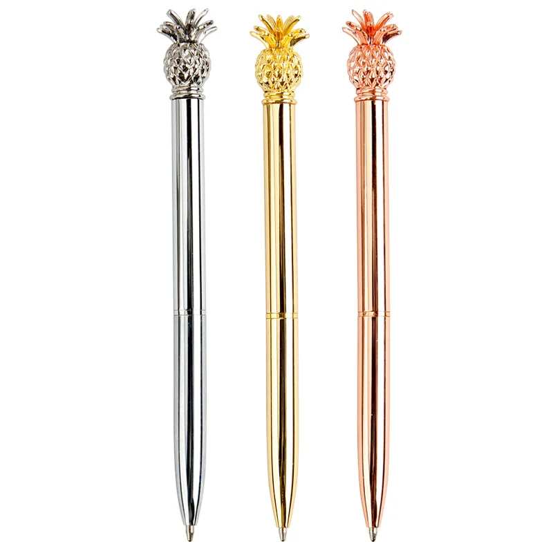 Pineapple Ball Pen Stationery Gift Pen 20 Pcs Gift Metal Pen Ball-point Pen Drop Shipping Ball Pen Japanese School Supplies