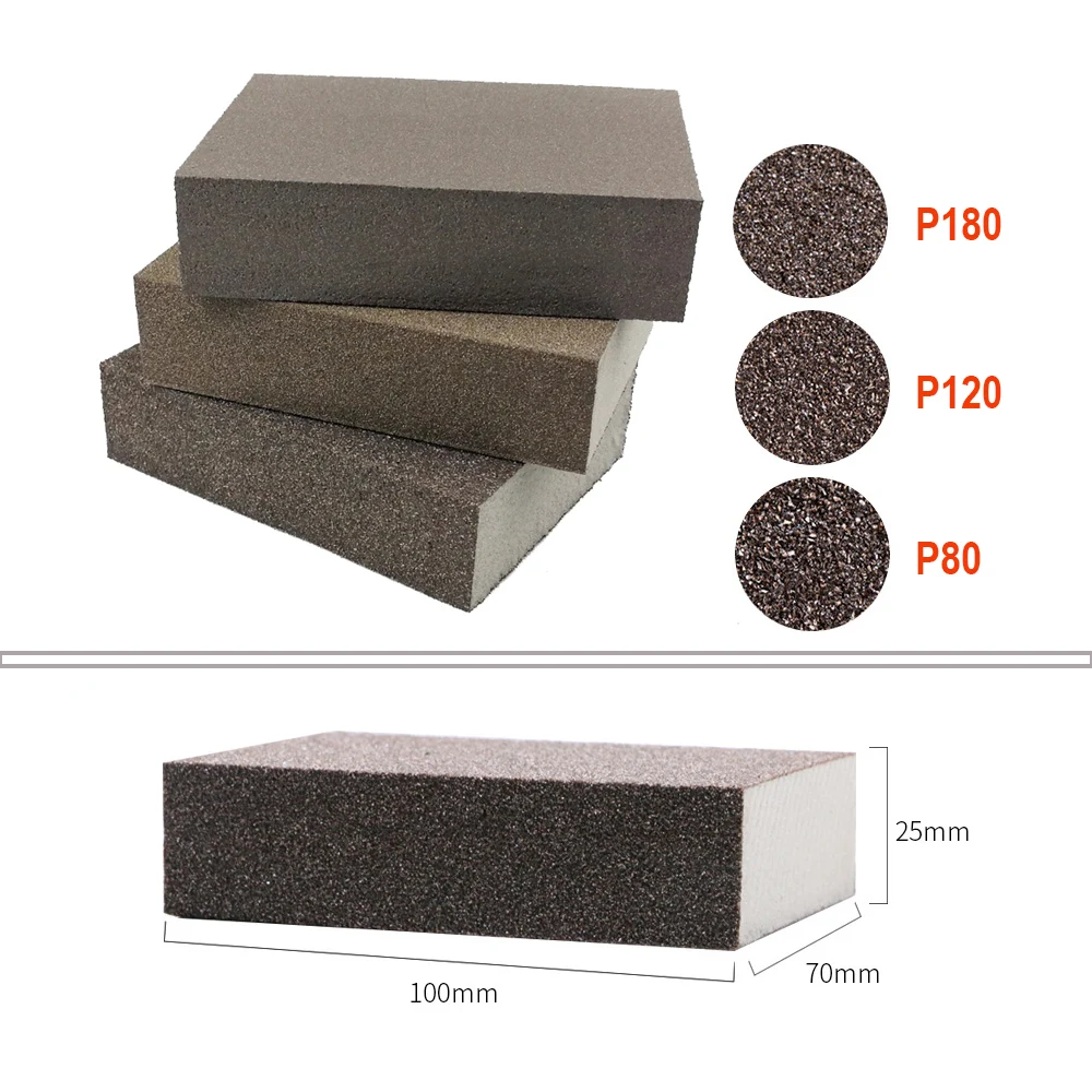 20 pieces Sanding Sponge Block Abrasive Foam Pad for Wood Wall Kitchen Cleaning Hand Grinding