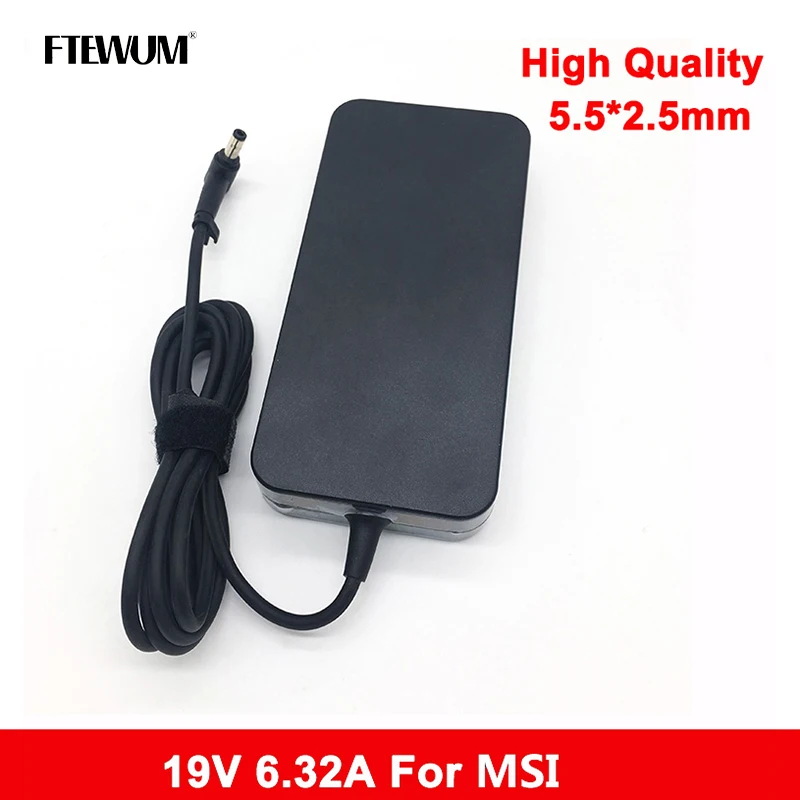 

FTEWUM 19V 6.32A 120W 5.5*2.5mm Laptop Adapter For MSI GE70 GE60 GE72 GS70 GP60 GX60 A12-120P1A A120A010L Charger Power Supply