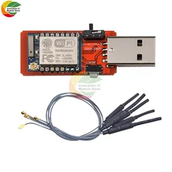 CH340G USB To ESP8266 ESP07 ESP-07 WiFi Wireless Module Converter Development Board Programmer UART Adapter 2.4GHz IPEX Antenna