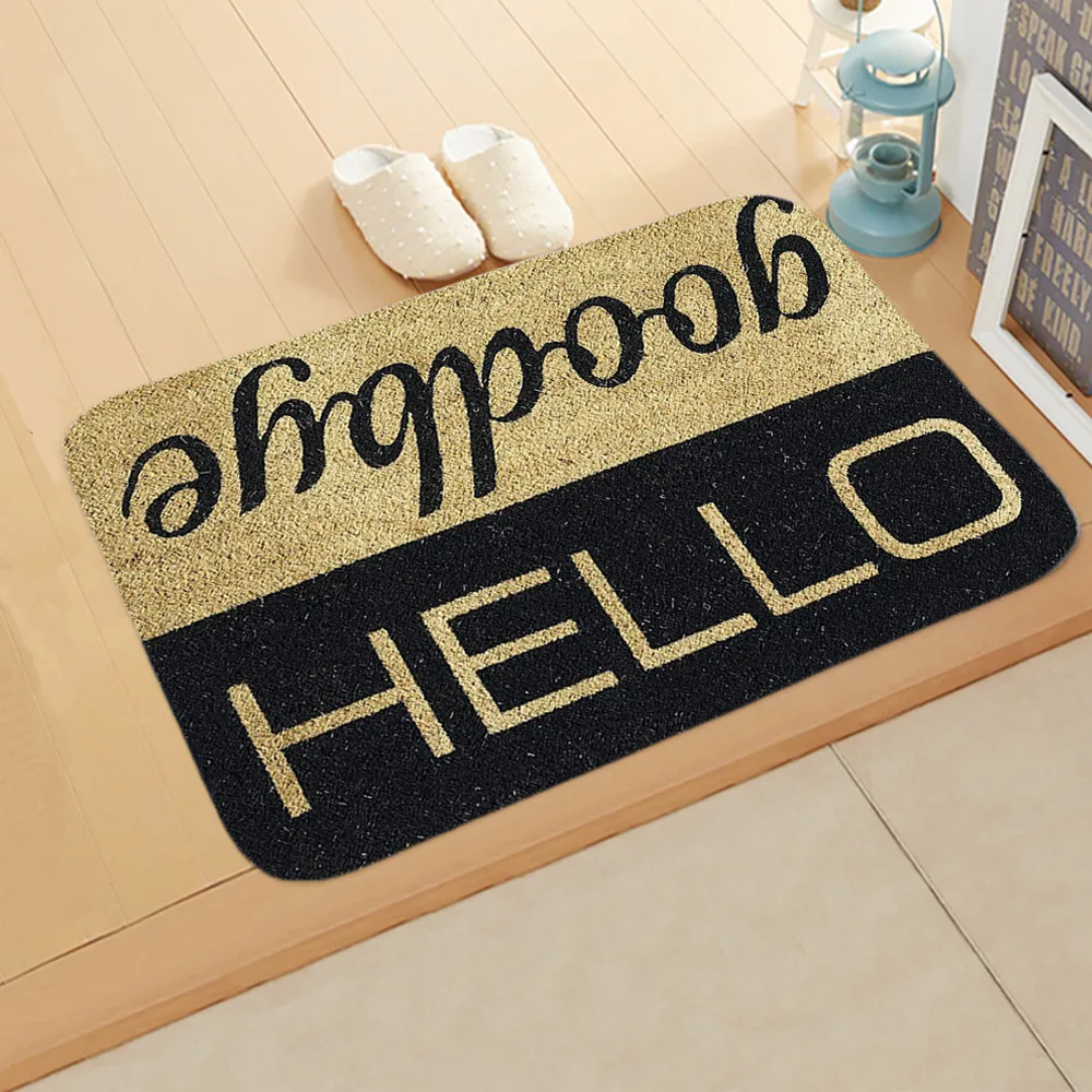 New 40*60cm Doormat Welcome Home Anti-slip Carpet Rug Bedroom Entrance Floor Mats Flower Dog Letter Pattern Decor