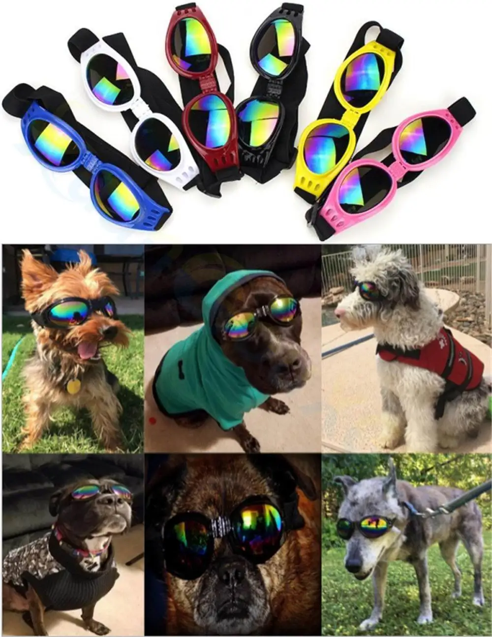 1pcs Cute Pet cat Glasses Dog Glasses Pet Products Kitty Toy Dog UV Sunglasses  Pet Accessoires foldable Ski goggles Multicolor