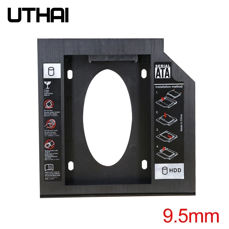 UTHAI T02 CD-ROM Drive SSD Hard Drive Caddy Laptop Internal Enclosure 2.5 inch SATA I II III HDD Drive 9.5mm/8.9mm/9.0mm SATA3