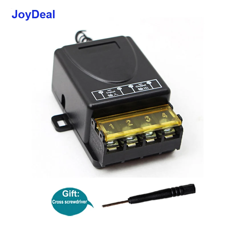 JoyDeal 433 MHz Universal AC 220V 1CH 30A Wireless RF Relay Receiver Module Water Pump Motor Power On Off Remote Control Switch