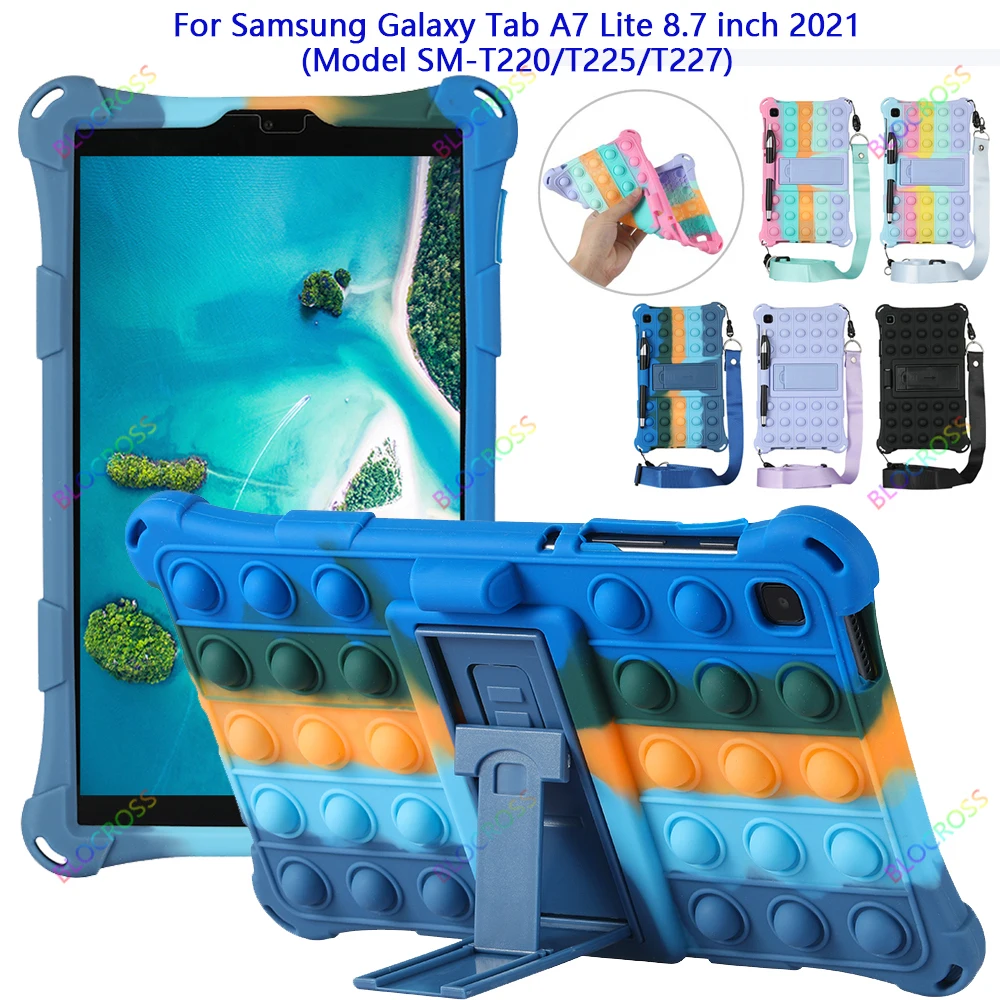 Bubble Unzip Silicone Case for 2021Samsung Galaxy Tab A7 Lite 8.7