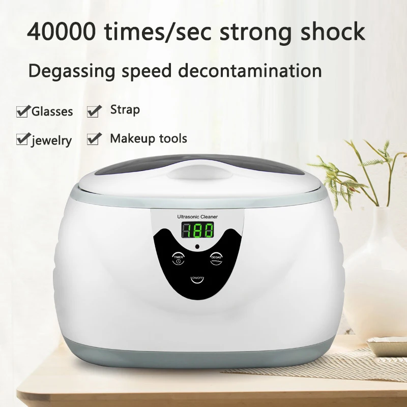 Professional Ultrasonic Jewelry Cleaner with Digital Timer for Eyeglasses, Rings,Necklaces, Earrings, Watches and Dentures