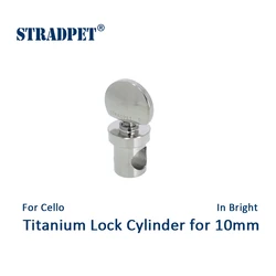 STRADPET Titanium Lock Cylinder or Titanium Tip for Cello Endpin, with a Rubber Head, Replacement Part for Stradpet Cello Endpin