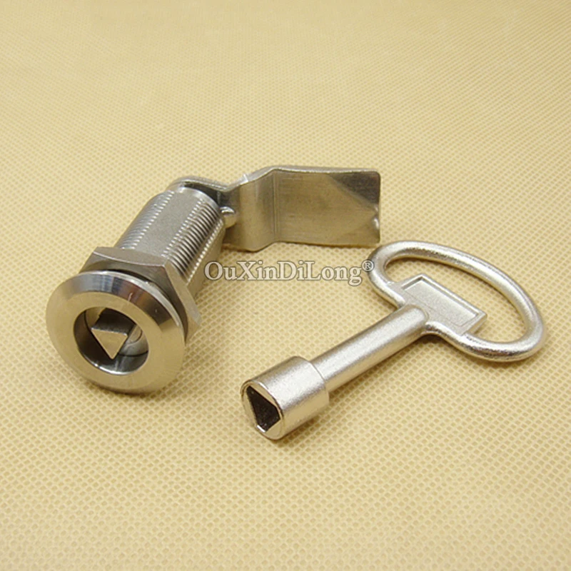4Piece 304 Stainless Steel Tubular Cam Lock Triangle Electrical Box Lock Camper Drawer Cabinet Toolbox Lock Industrial Door Lock