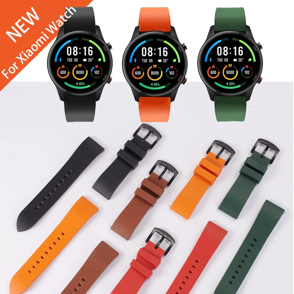 For Xiaomi mi watch Fluorine Rubber Strap color sports edition Strap Bracelet for Mi watch color Watchbands