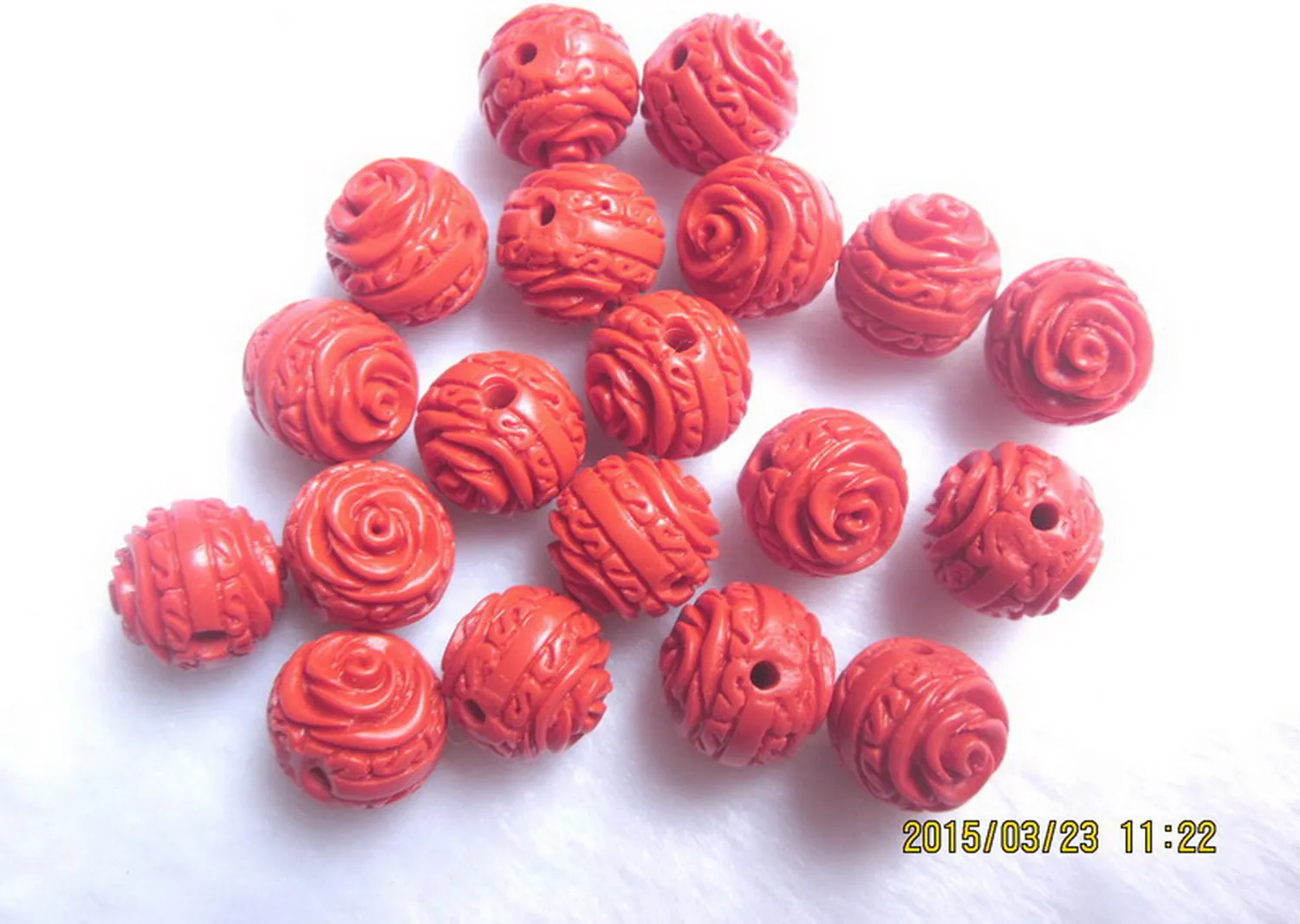 

Rare China Boutique Collection Carving Cinnabar Pendant - Flowers