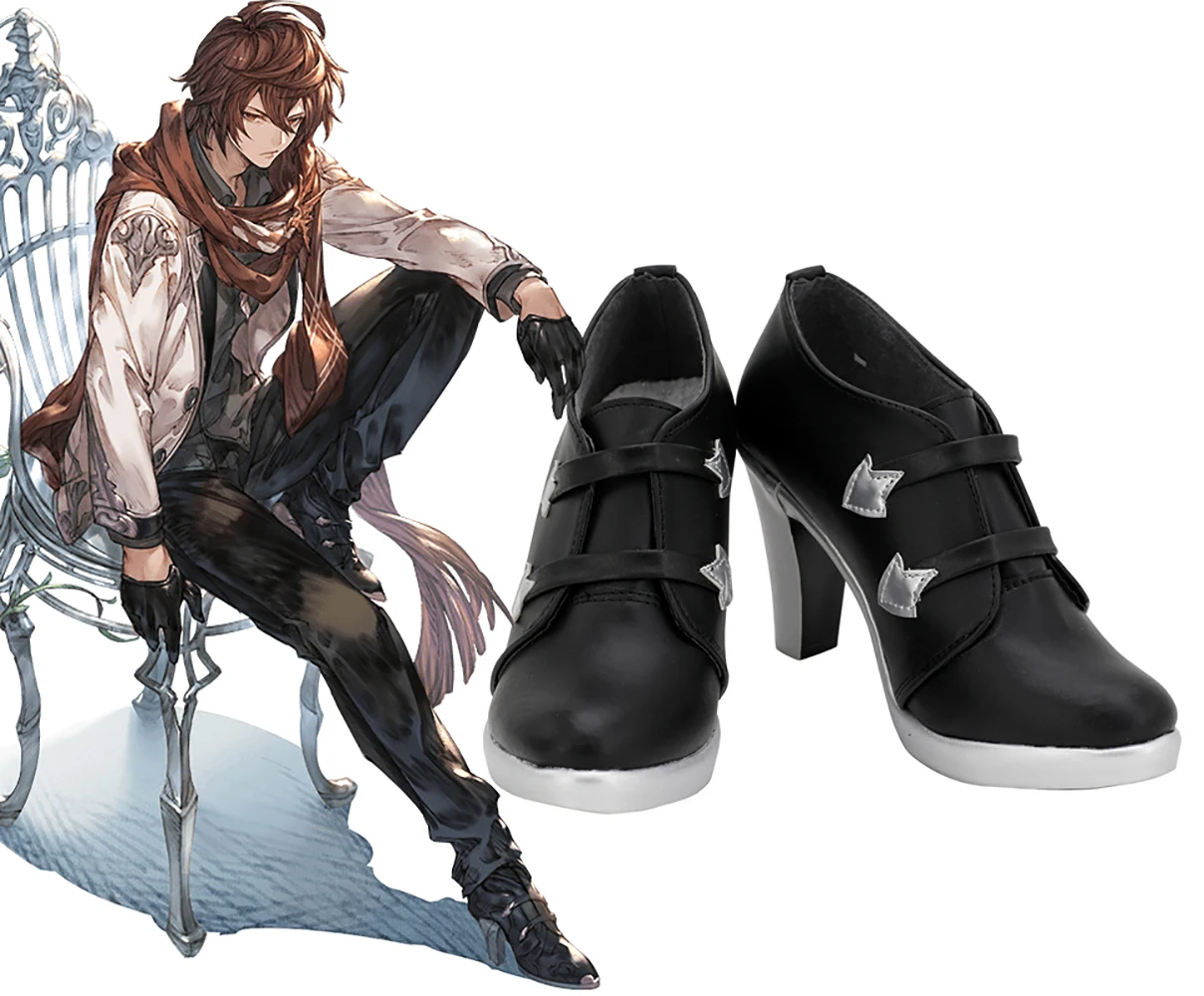 

Sandalphon Shoes Cosplay Granblue Fantasy Sandalphon Cosplay Boots Black High Heel Shoes Custom Made