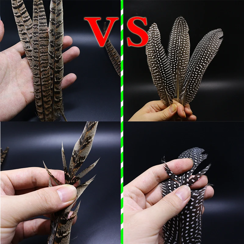 Plumas de cola de faisán y guinea para atar moscas de trucha - imagen 4