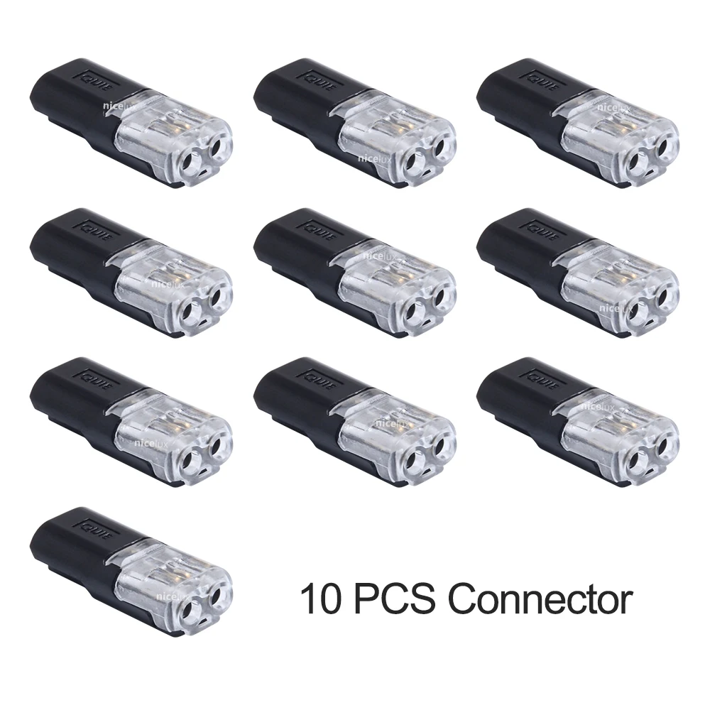 10pcs 2pin Pluggable Wire Connector Quick Splice Electrical Cable Crimp Terminals for Wires Wiring 22-20AWG LED Car Connectors