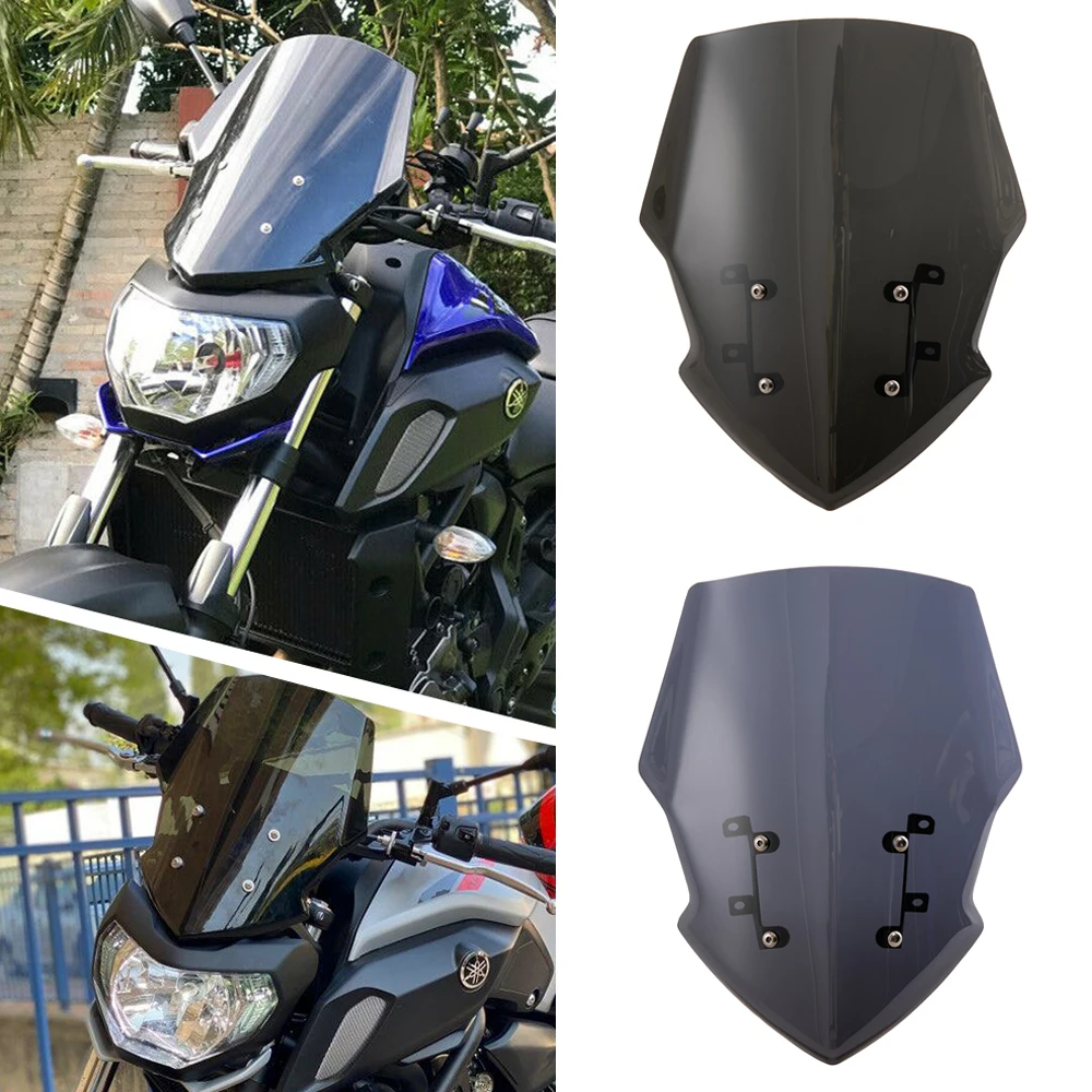 Motorcycle WindScreen Windshield Visor Viser Fit For FZ07 MT-07 MT07 2018 2019 2020 18-20 Double Bubble