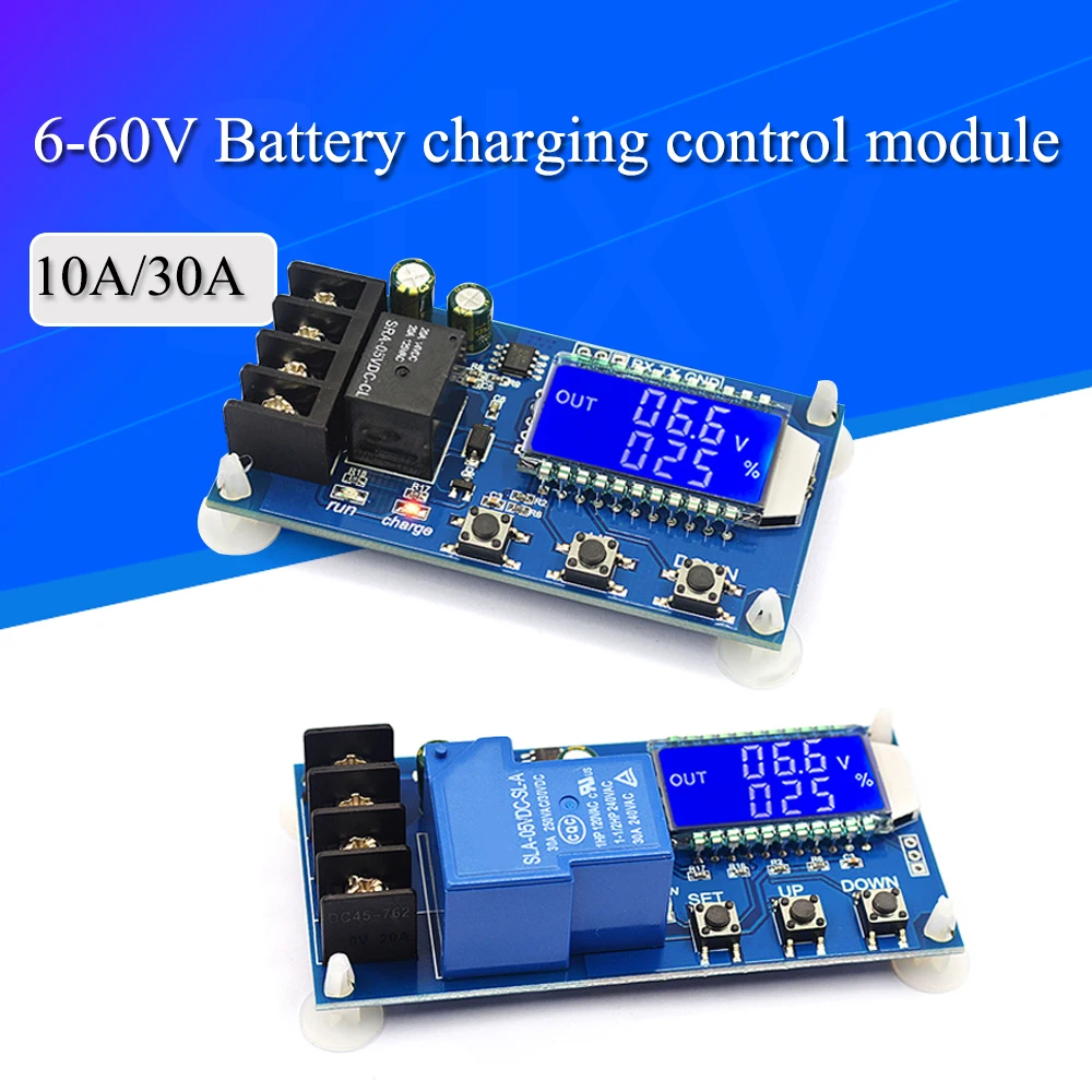 10A 30A 6-60V kwasowo-ołowiowy akumulator solarny moduł sterujący ładowarką cyfrowa ochrona przed przeładowaniem przełącznik sterujący wskaźnik LED