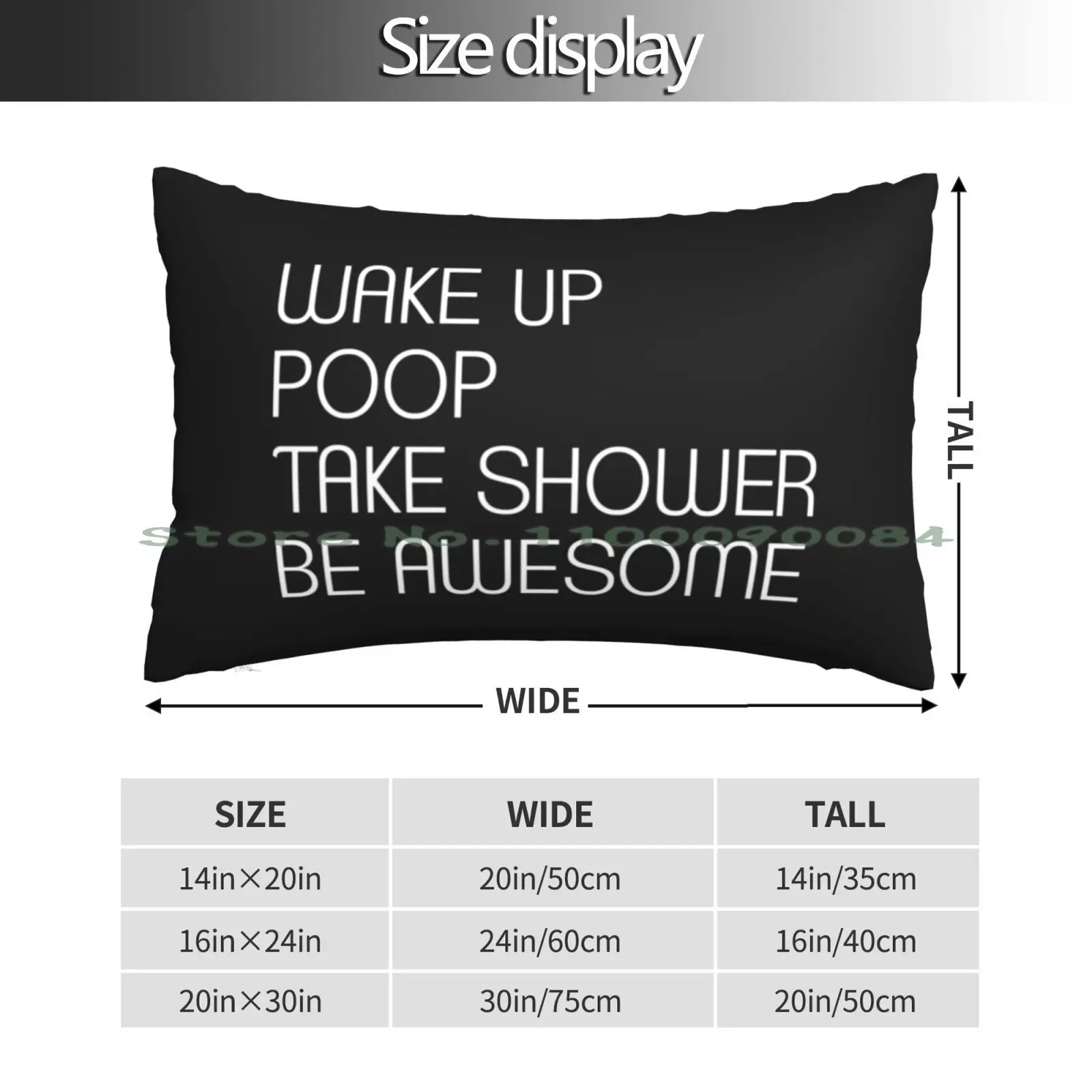 Wake Up Poop Take Shower Be Awesome-Funny Bath Mats Pillow Case 20x30 50*75 Sofa Bedroom Funny Humor Take Shower Bathroom Long