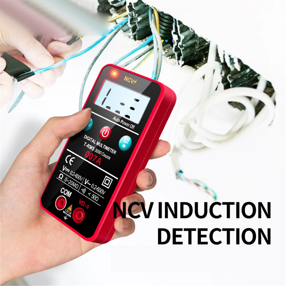 007A Fully Automatic Electrician Household Maintenance Multimeter with Backlight AUTO Smart Chip Identification and Measurement