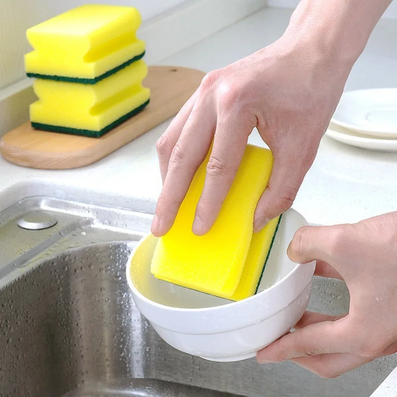 Dishwashing Scouring Pad Sponge Scrubber Goods For Cleaning Home Utensils Cookware Wash Up New Kitchen Small Items Sink Scourer