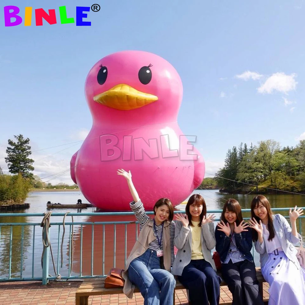 PVC Floating Giant Inflatable Yellow Duck Model,Pink Rubber Duck In The Water Lake For Outdoor Promotional