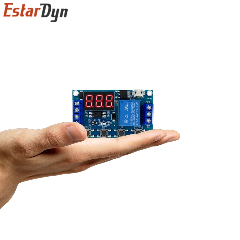 6-30V Relay Module Switch Trigger Time Delay Circuit Timer Cycle Adjustable Trigger OFF / ON Switch Timing Cycle for Arduino