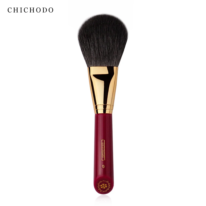 

CHICHODO Makeup Brush-Luxurious Red Rose Series-High Quality Gray Rat Hair Powder&Blusher Brush-Face Cosmetic Tools-Natural Hair