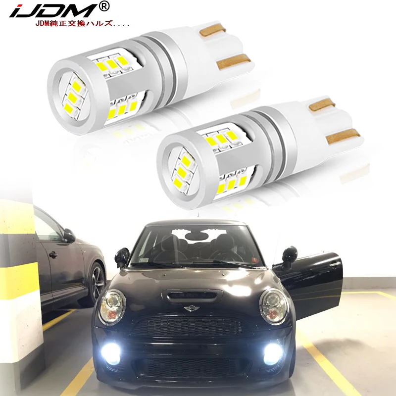 

iJDM White W5W LED Lights Error Free Canbus 12V-32V 168 T10 LED For BMW mini Cooper F54 F55 F56 R52 R53 R55 R56 Parking Lights