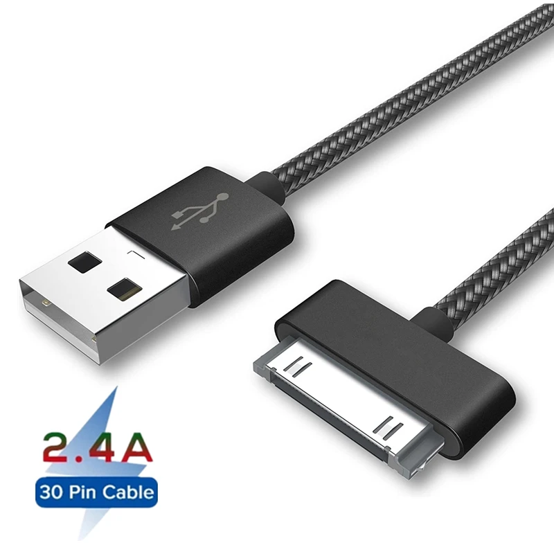 Kabel USB 1M 2M do iPhone'a 4S 4 3GS 3G Kabel do szybkiego ładowania telefonu do iPada 1 2 3 iPod Nano iTouch 30-pinowy adapter danych