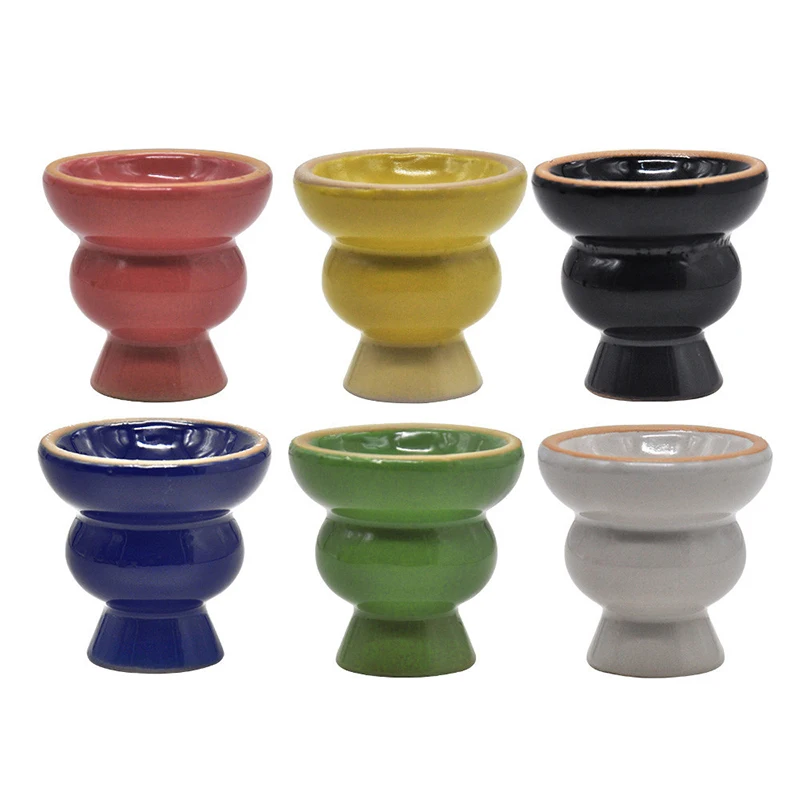 White Small Flavor Holder Yellow Hookah Bowl Brown Shisha Cup Multi Hole Hookha Pot Blue Tobacco Burner Green Water Smoking Head