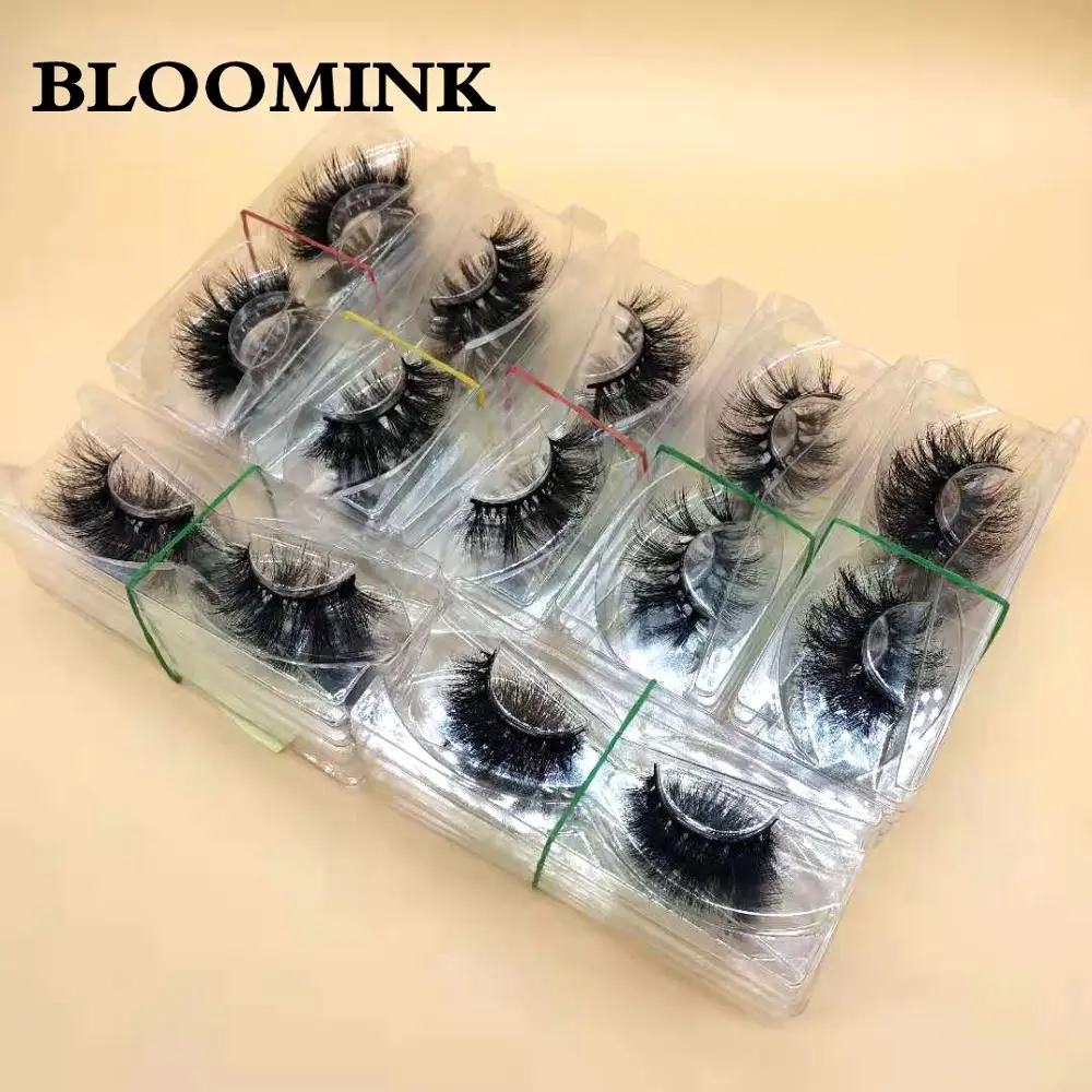 

mink lashes Wholesale 5D mink eyelashes mixed bulk style 20/50/100 pairs with tray Free shipping